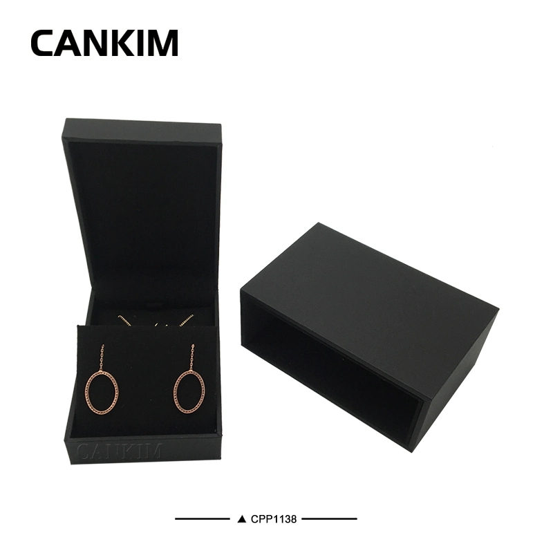 Cankim Rectangle Sliding Jewelry Box Jewelry Slide Door Packaging Box Paper Drawer Jewelry Box