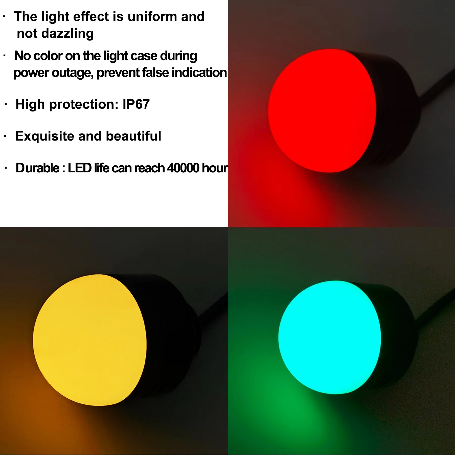 Onpow Warning Light with Buzzer LED with Signal Lamp Ryg (HBJD-50C-D-Y)