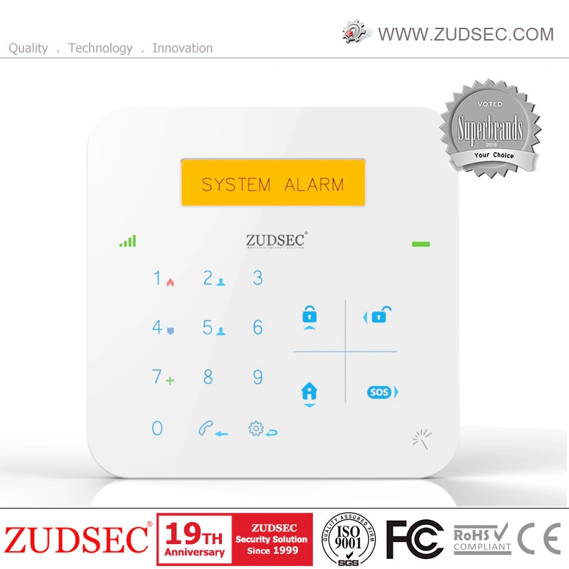 Touch Keypad GSM House Burglar Alarm with APP Control