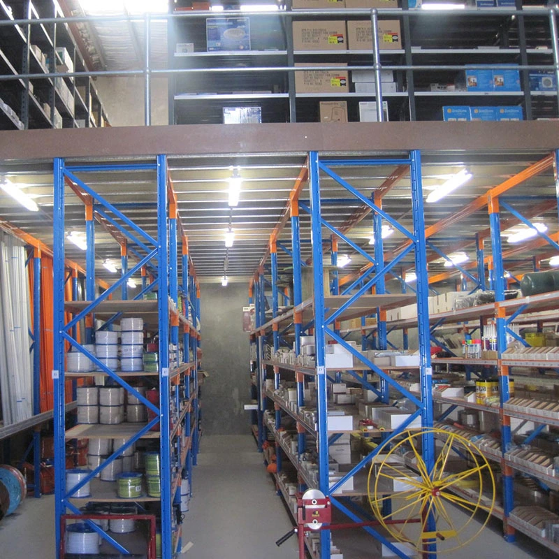 Customized Free Design Rack Multi-Tier Raised Mezzanine with Staircase Warehouse Storage Racks Shelving