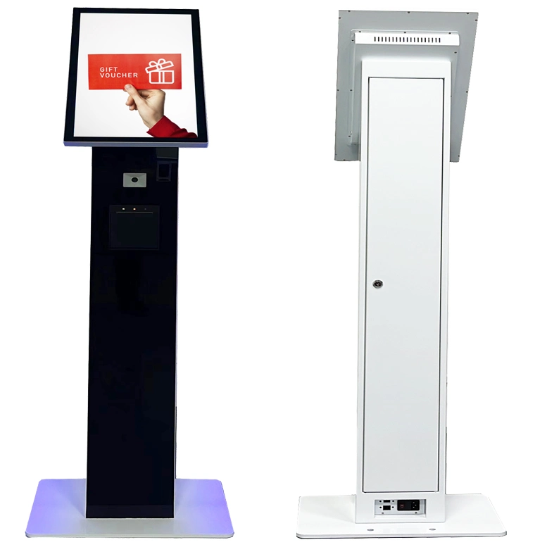 Netoptouch Slim Design Electronic Customer Ticket Kiosk Queue Wireless E-Queue Ticketing Management Kiosk Terminal