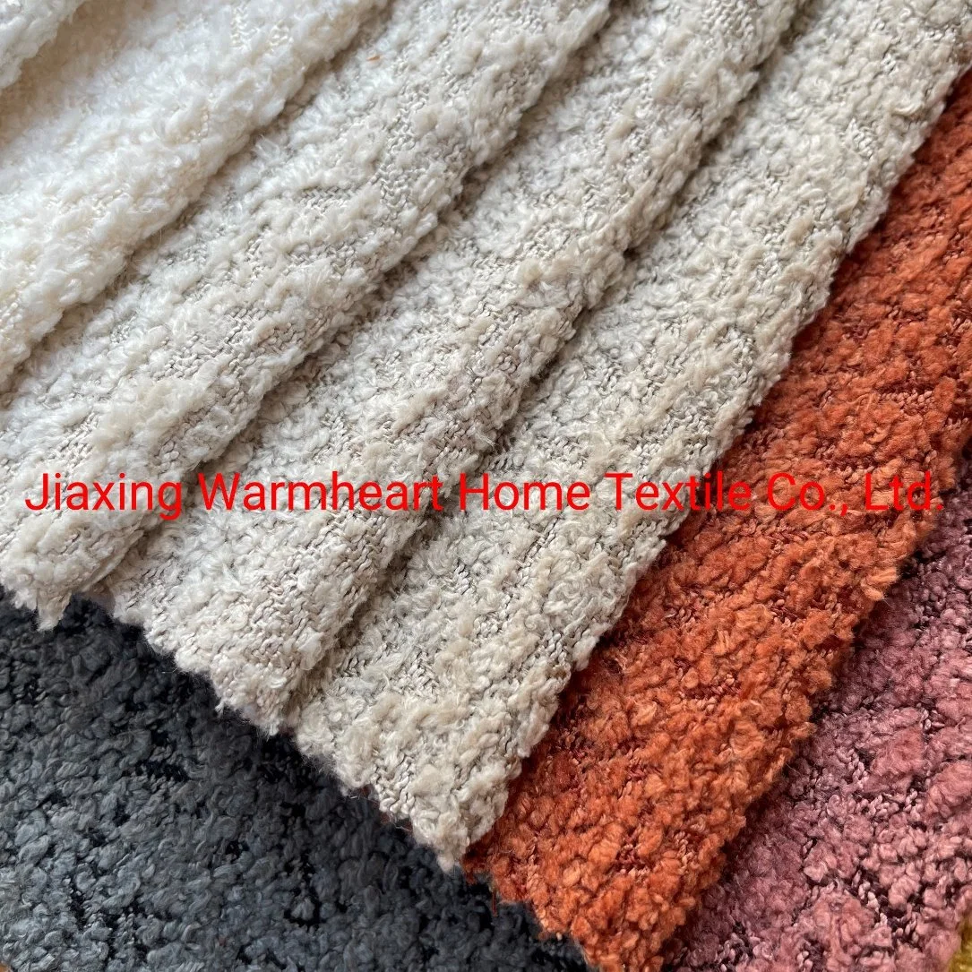 Teddy Fur Woven Furniture Fabric Decorative Cloth Upholstery Fabric in Stock (WH34)