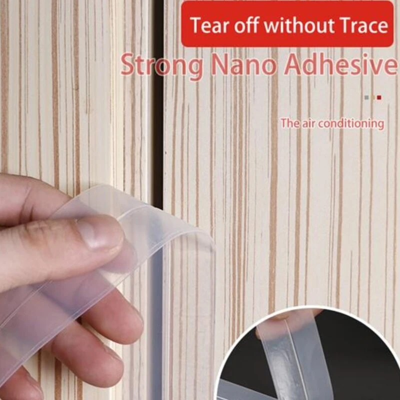 Self-Adhesive silicone à prova de vento Parte inferior de porta a fita de vedação