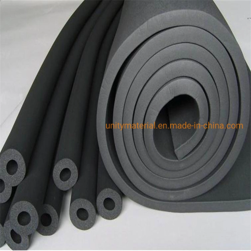 Supply NBR PVC Black Rubber Plastic Pipe Flame Retardant and Heat Proof Thermal Insulation Rubber Plastic Sponge Adhesive Tube with Aluminum Foil as EVA, PE, E