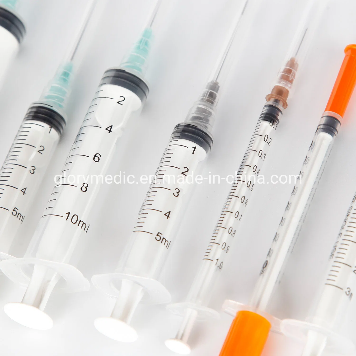 Three Parts Disposable Medical Syringes 2ml/3ml/5ml/10ml/20ml Plastic Syringe