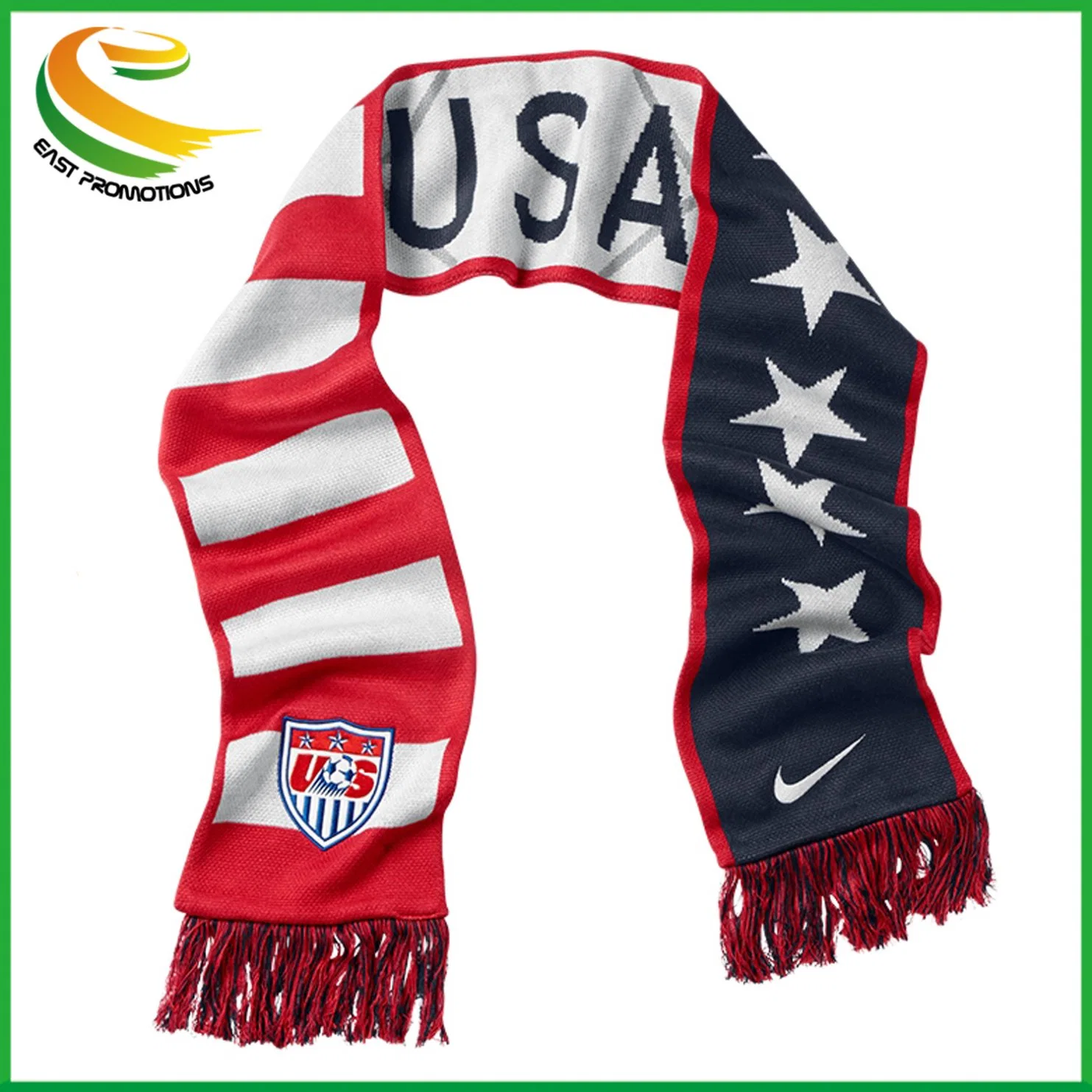 Polyester Satin Printing Sports Team Promotional Football Fans Scarf