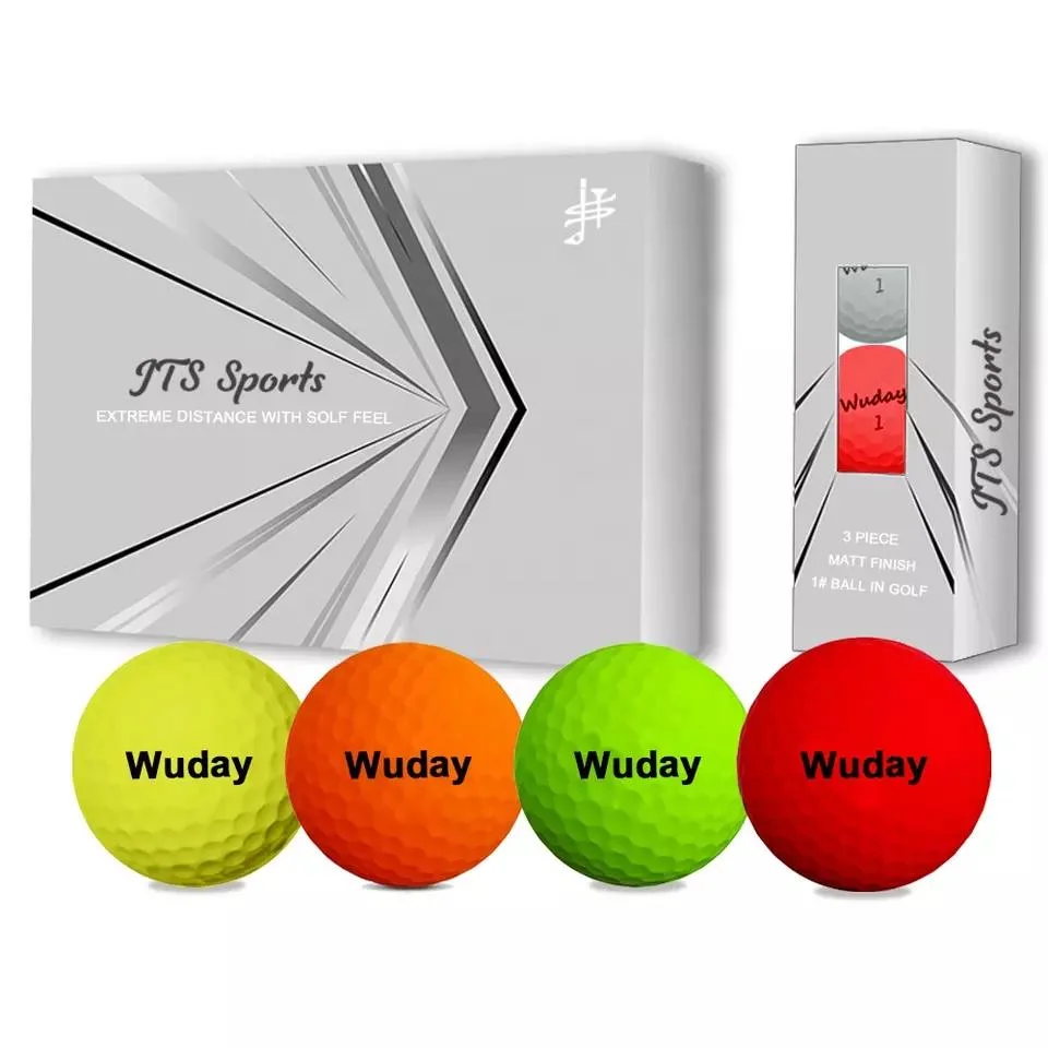 Vente en gros Hot sale 2 Golf Matte Surlyn de 3 4 pièces Boules de couleur logo impression personnalisée boules de golf brillantes en uréthane