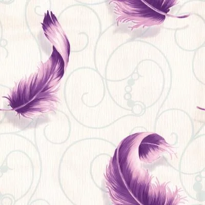 Stereoscopic Wall Paper 3D Feather Pattern (220-240g/sqm 53CM*10M)