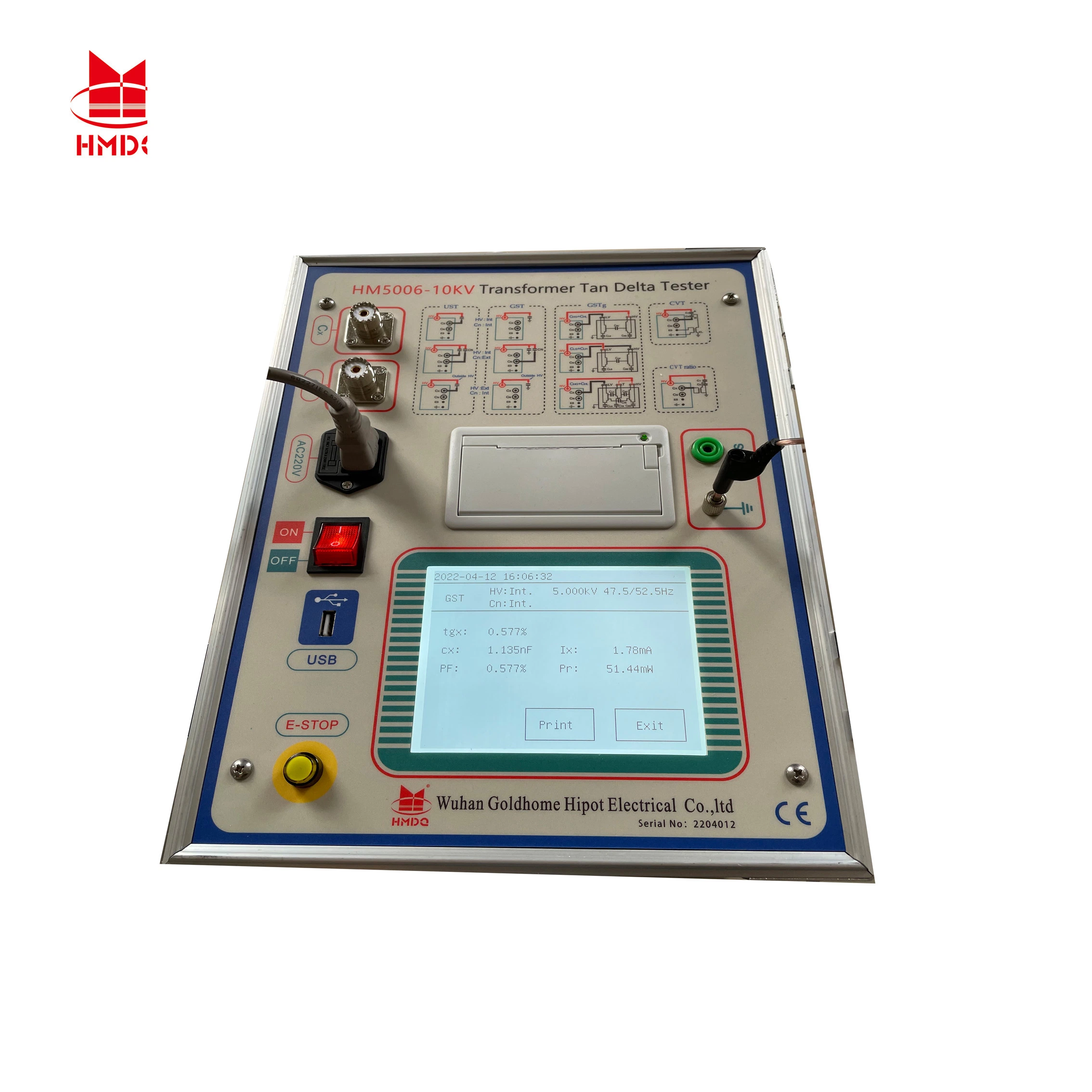 medidor de factor de dissipação de capacidade do transformador do dispositivo de teste Delta Tan de 10 kv Preço do equipamento de teste de perda