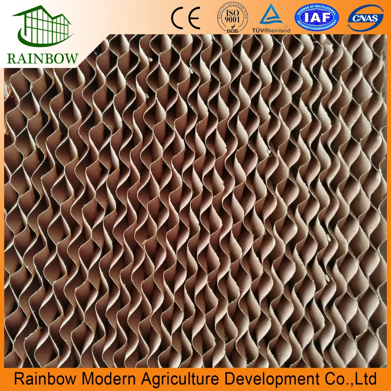 7090 Brown Craft Paper Evaporative Cooling Pad/ Wet Curtain for Factory/ Industrial