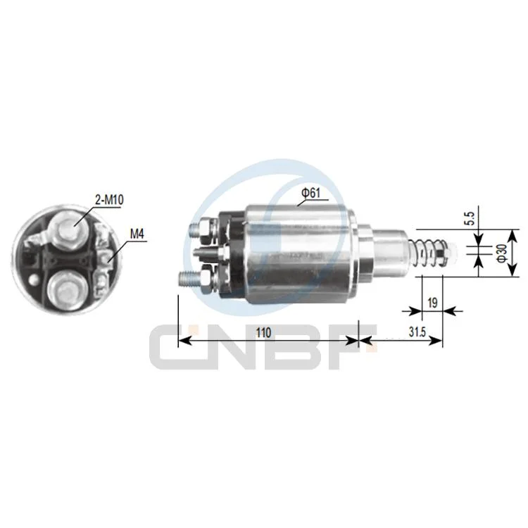 Cnbf Flying Auto Parts Ersatzteil 12V Elektromagnetischer Schalter 0-331-402-058