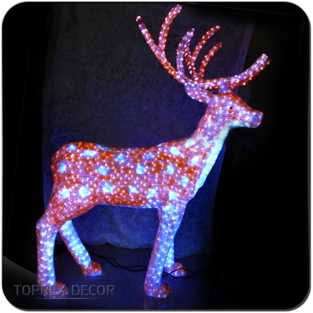 Toprex Decor Holiday Lighting 3D Motif High Brightness Quality Lighted Animated Deer Zoo Animal Lights for Promotion