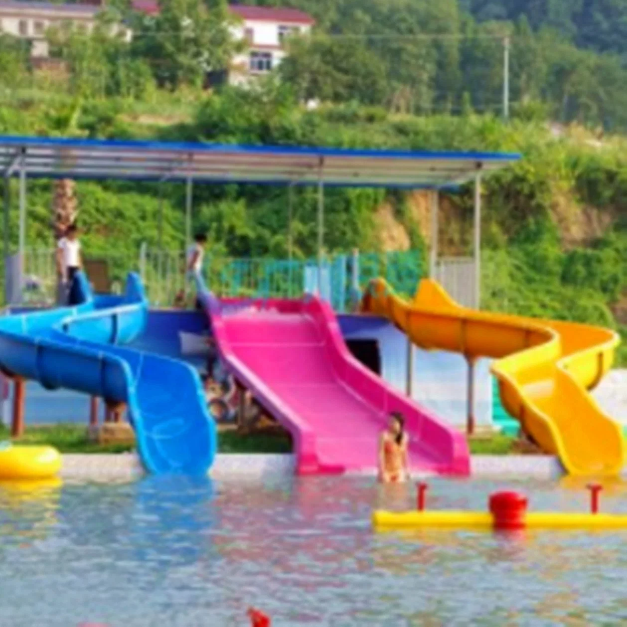 Custom Water Park Amusement Facilities Equipment Adult Kids Fiberglass Slides