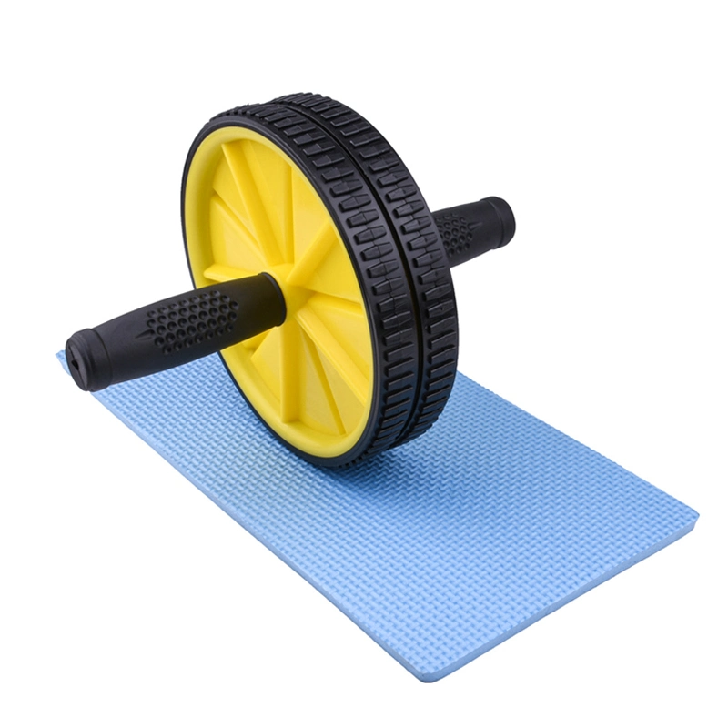 Classic High quality/High cost performance  Yellow Body Fitness Non Slip Handle Abdominal Wheel Roller