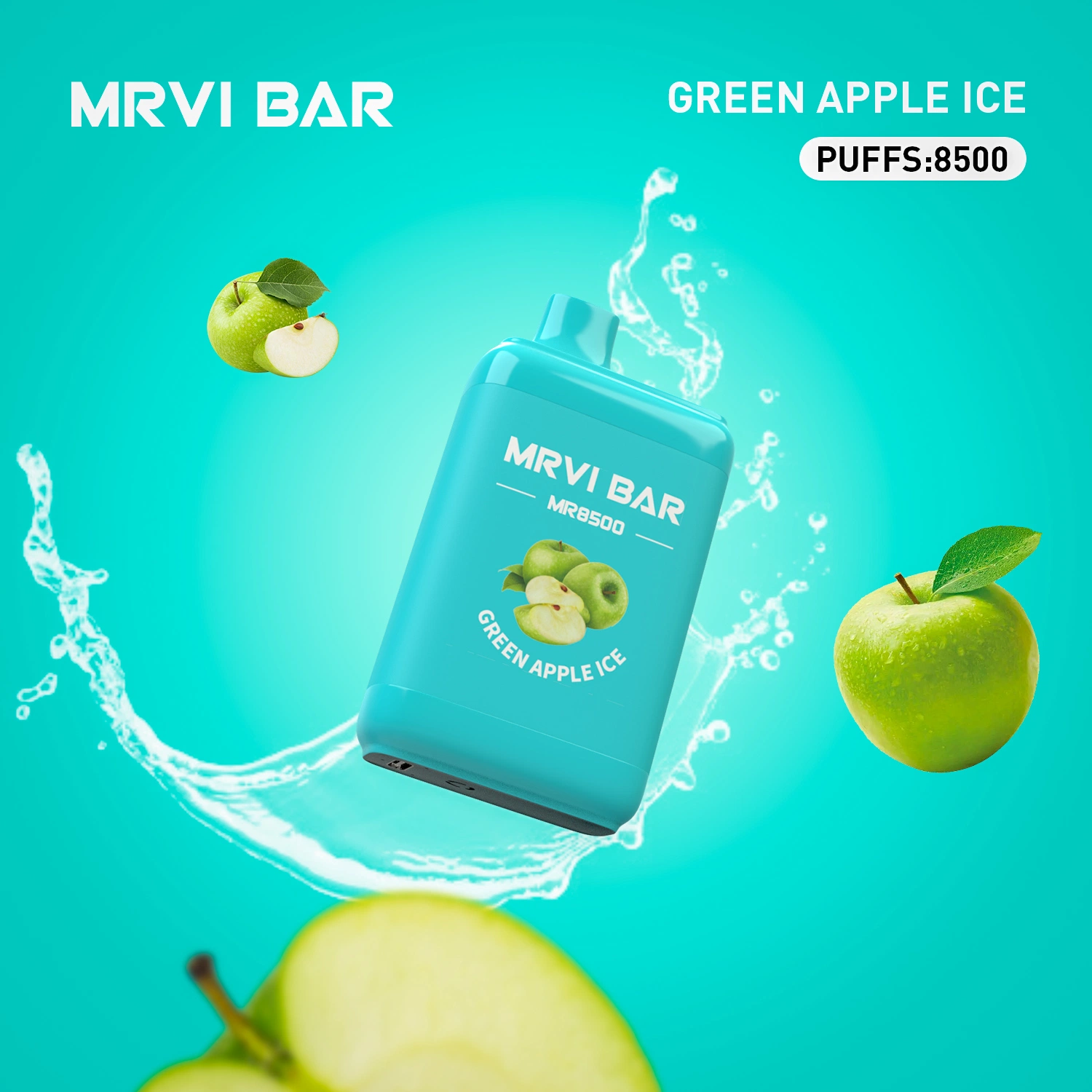 Mrvi Bar الأصلي Vape 8500 بوف السجائر الإلكترونية القابلة لإعادة الشحن البطارية 0% 2% 3% 5% ملف شبكي