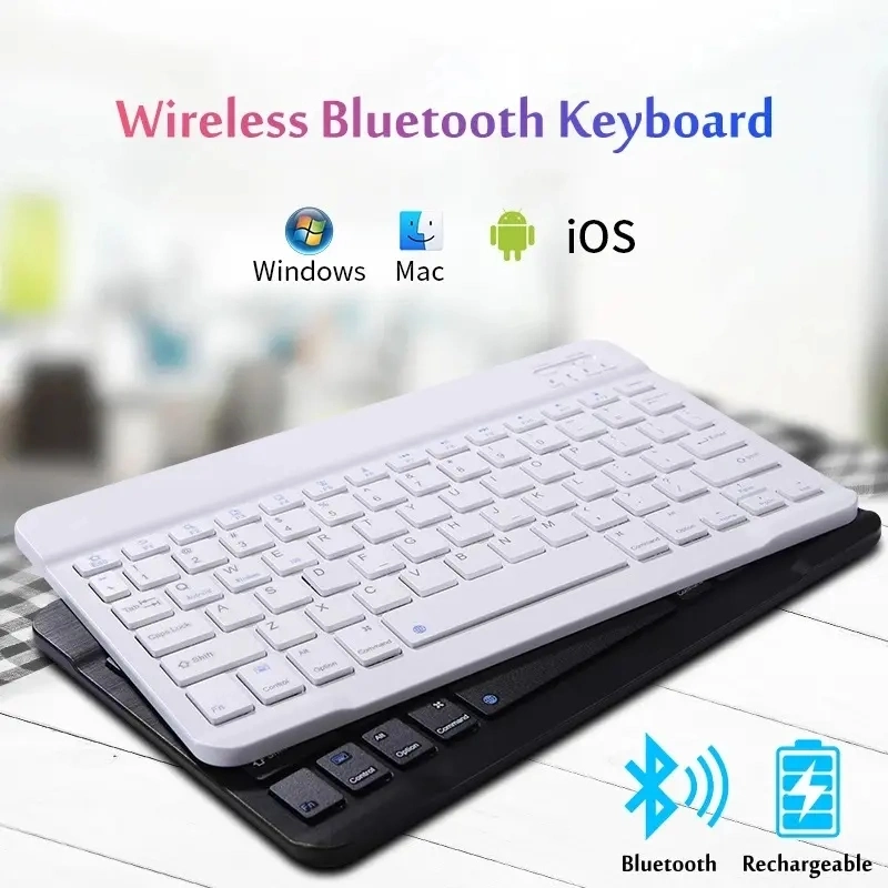 OEM RF -100 Multiple Color Portable Slim Wireless Blue Tooth Keyboard for iPad 10.2in Table Keyboard with Built in Rechargeable Battery