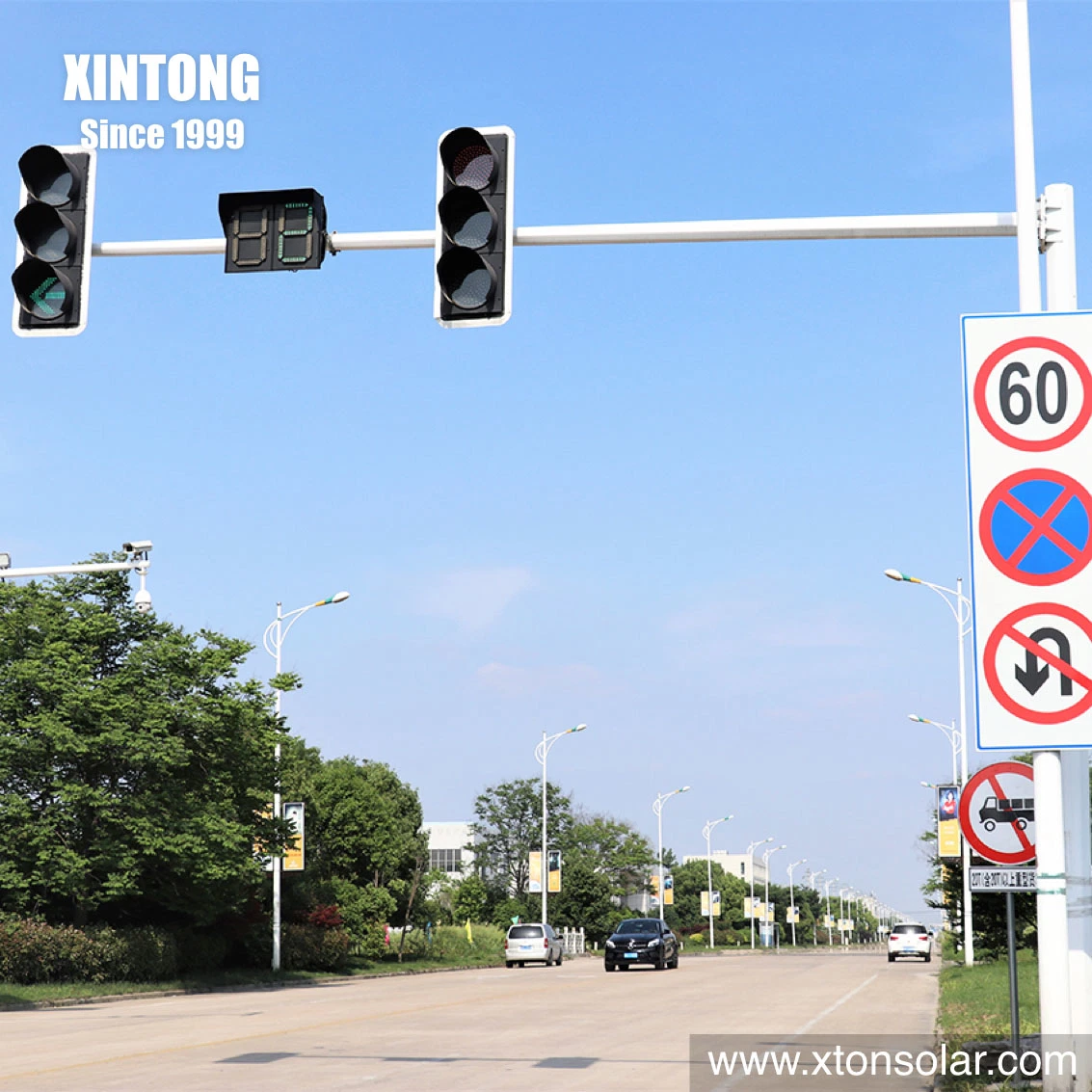 Exceed 50000 Hours Vehicle Xintong Full Screen Traffic Signal Light