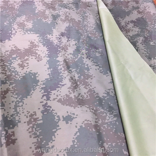 90t Printed Taffeta PVC Coating Military Style Raincoat Jacket Fabric