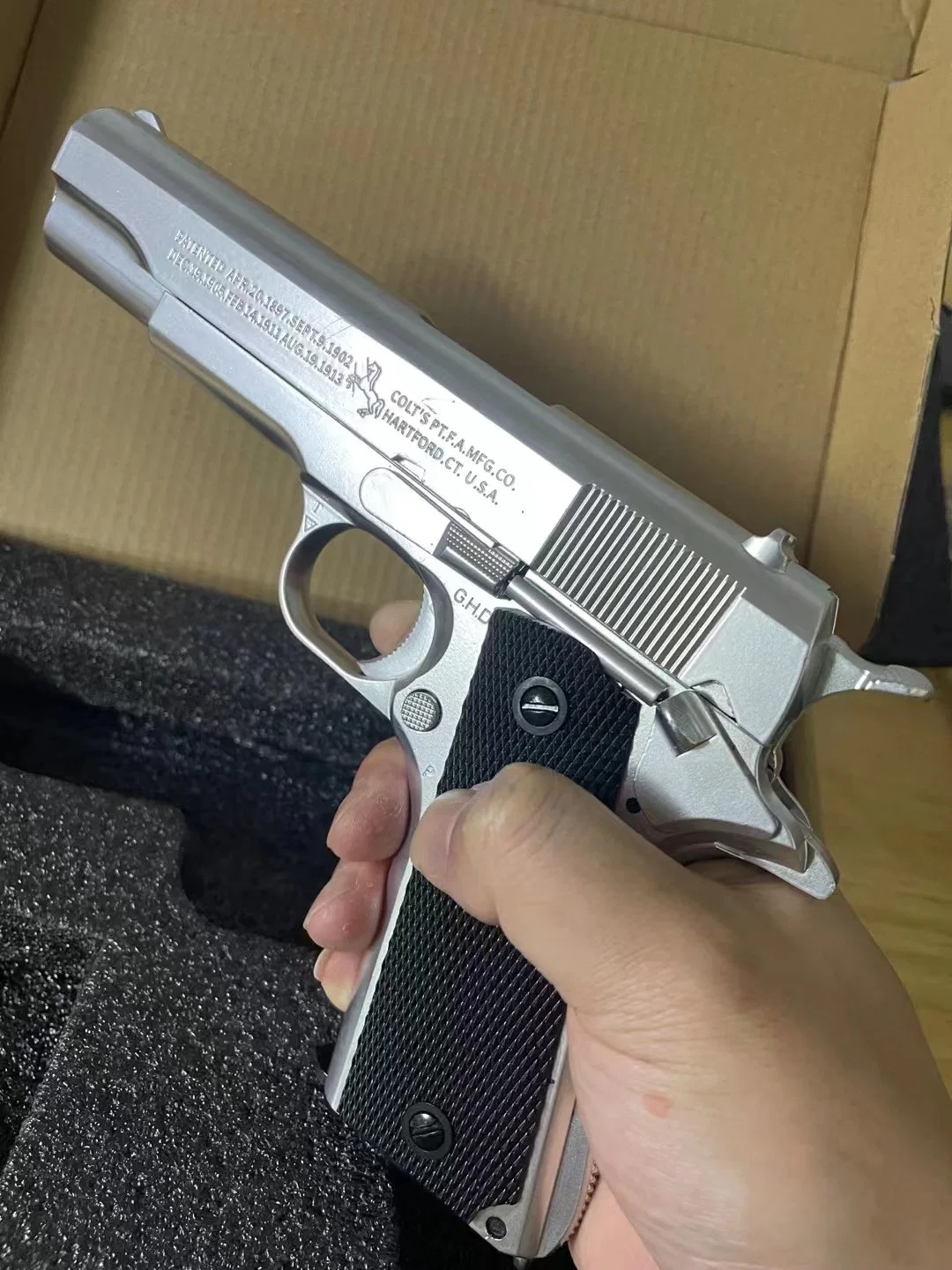 Xy1911 de gel de liberación rápida de Metal Bullet arma de juguete