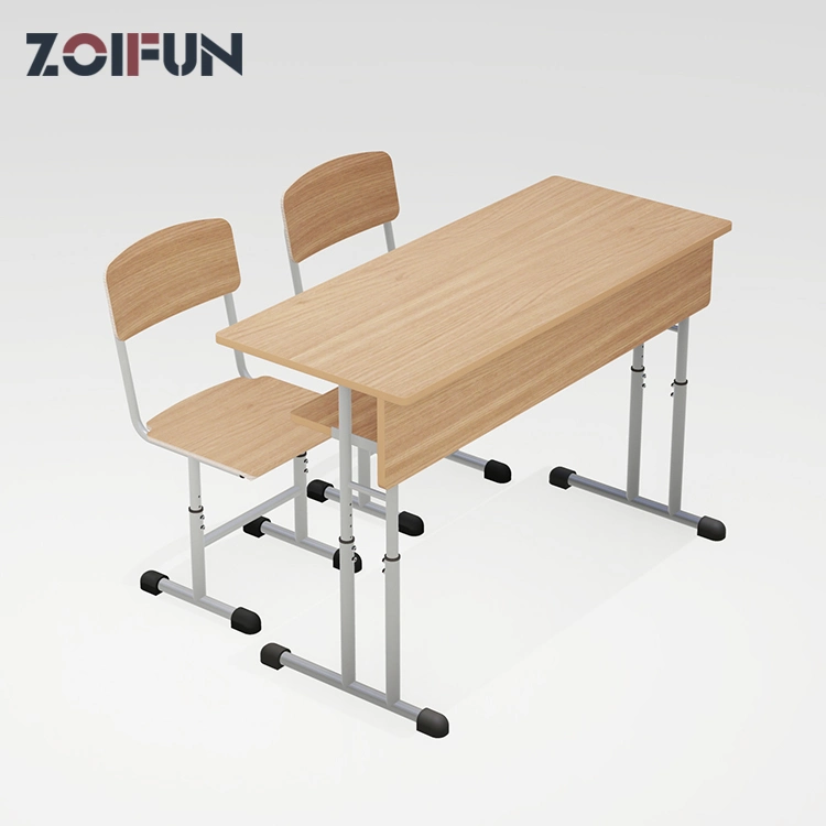 Vantage School Classroom Exam Performance Test Double Table Wooden School Square Bench Desk