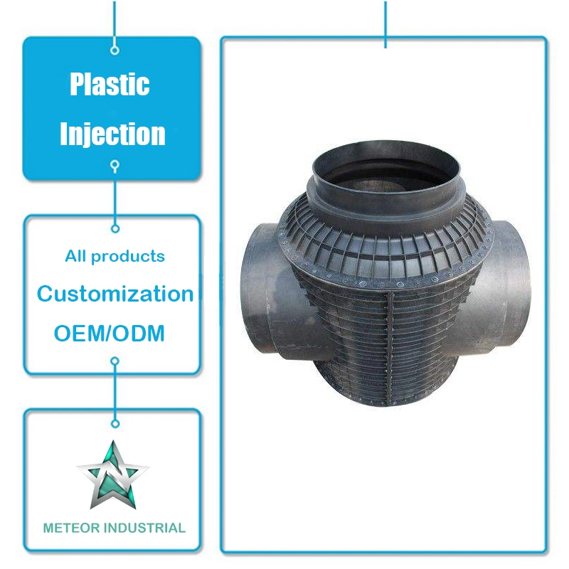 Customized Plastic Injection Mould Products Industrial Parts Plastic Cross Pipe Fitting Parts