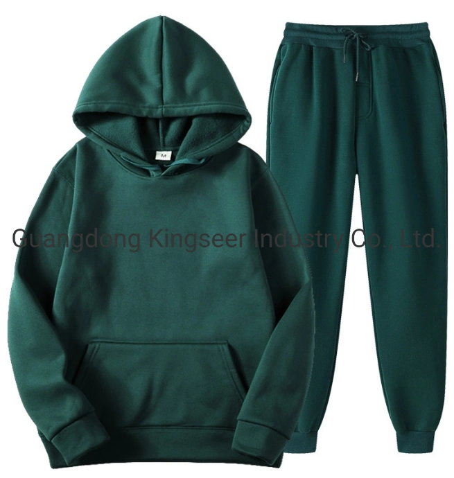 Llanura mayorista de impresión de bordado personalizado traje de footing sudaderas con capucha sobredimensionado Tracksuits Unisex