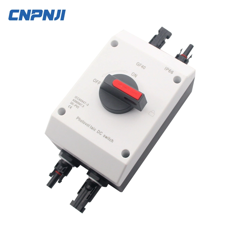 Cnpnji Hot Sale DC 1000V 4p 32A IP66 aislamiento impermeable Interruptor