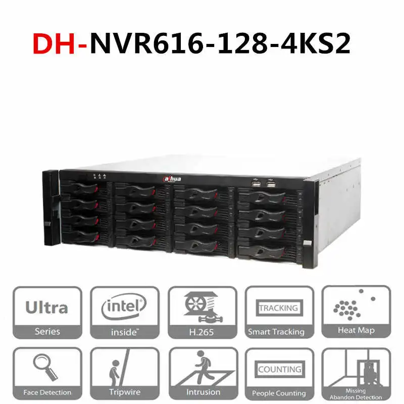 Dahua 64/128 Channel 3u 16hdds Ultra Series Network Video Recorder Ai NVR NVR616-64/128-4ks2