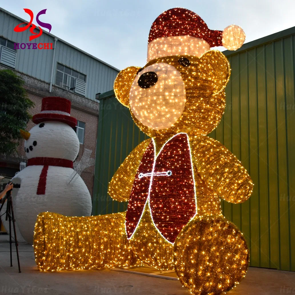 3D LED Motif Bear Displays Animated Christmas Mall Decoration