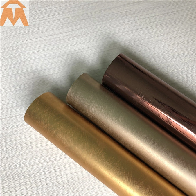 Decoration PVC Membrane Foil with Metallic Color Paperwall Panel Film