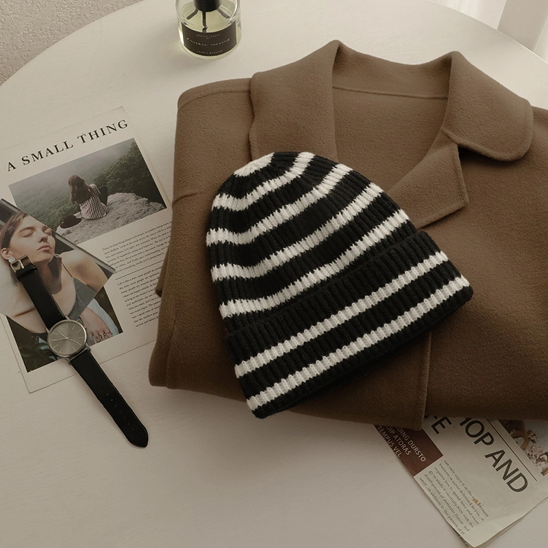 Unisex Men Women Lady Striped Knitted New Winter Fashion Warm Cap