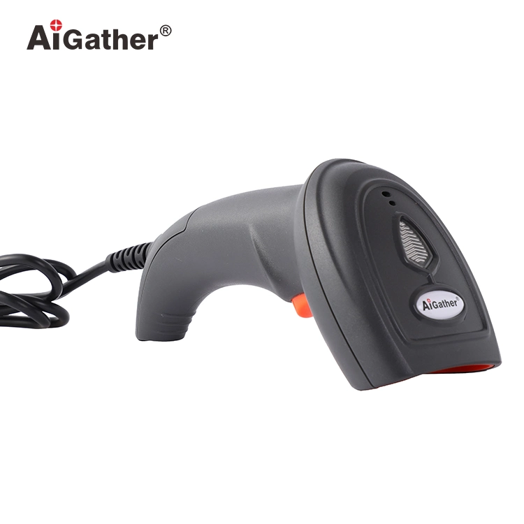 Cheap Handfree Corded Barcode Scanner Reader with USB Cable for Retail