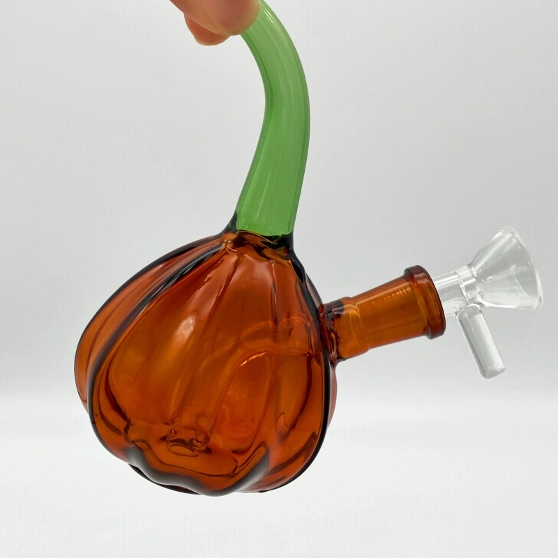 Hookah Halloween Pumpkin Shape Glass Water Pipe Tobacco Smoke Beaker DAB Rig 5.25 Inch with 14mm Tobacco Bowl