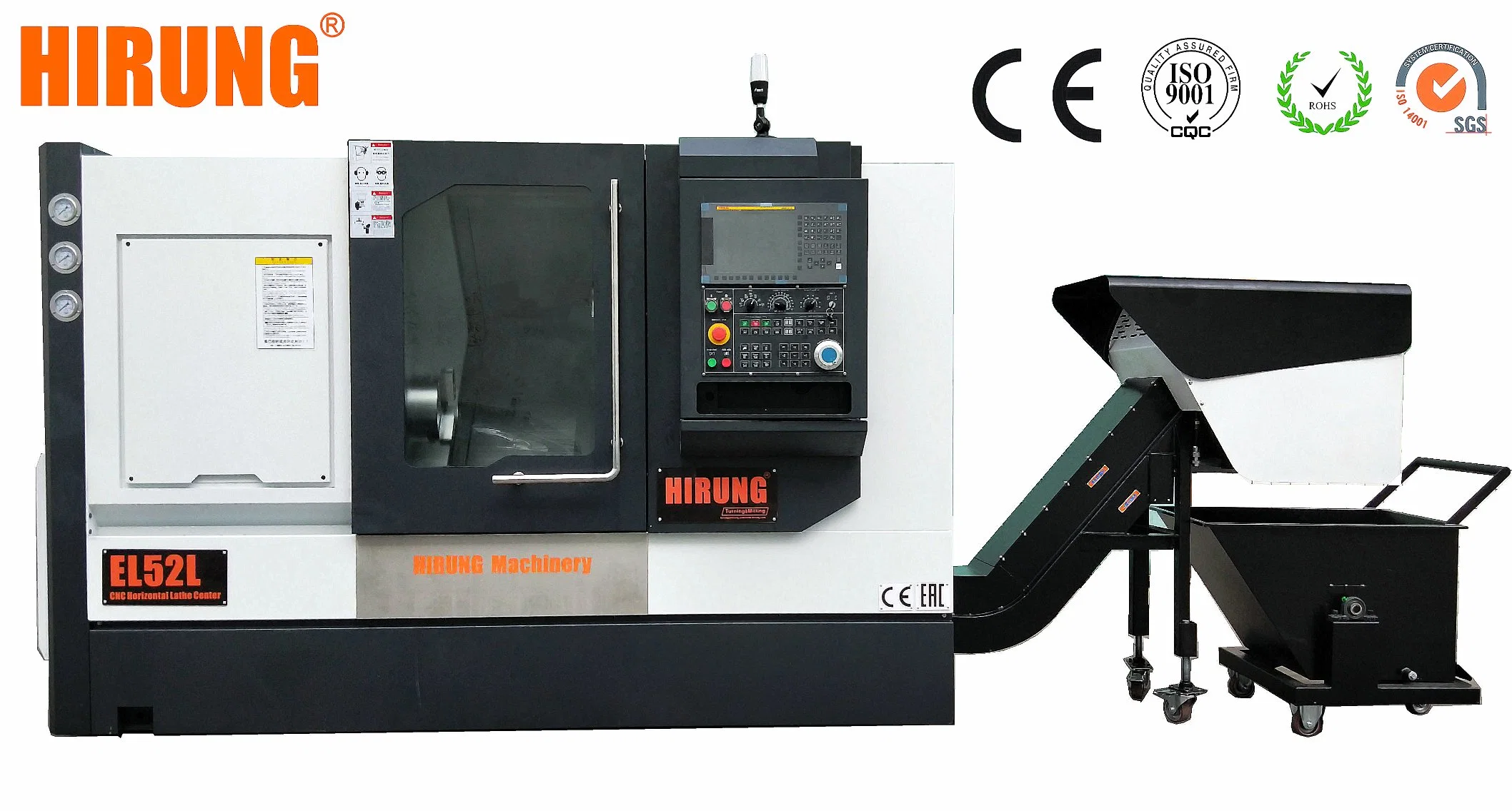 CNC Lathe Machine with High Speed Bevel Angle Ball Bearings, CNC Turning and Cutting Machine (EL42L)