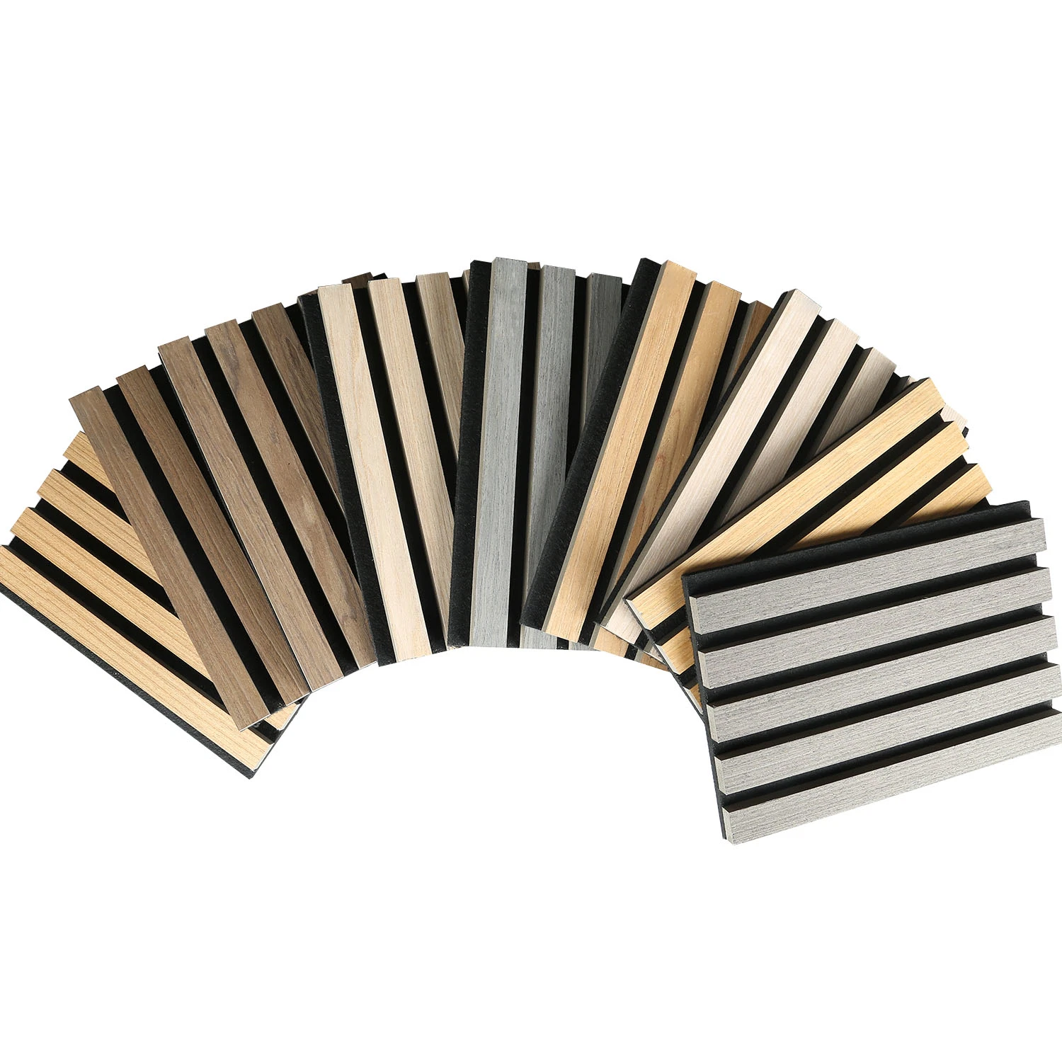 Acoustic MDF Slatted Veneer Panel Decorative Material for Wall and Ceiling