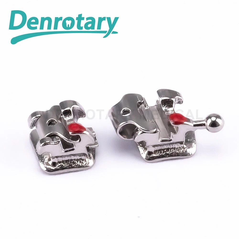 Dental Top Quality Metal Brackets Orthodontics Teeth Braces Laser Mark Roth Braces Elastic Ligature Tie Orthodontic Braces for Teeth