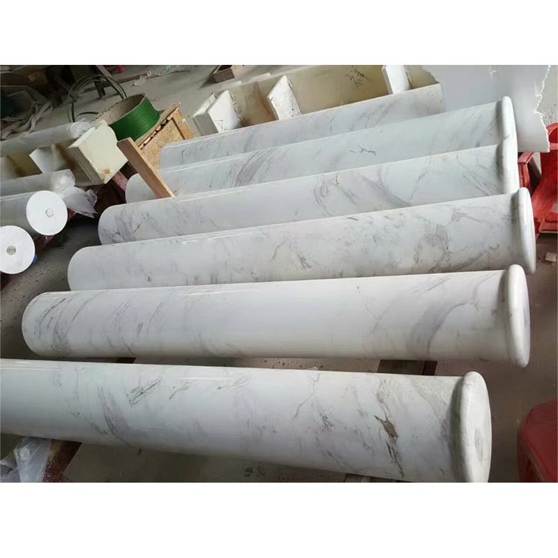 Round Solid Marble Stone Column and Pillar