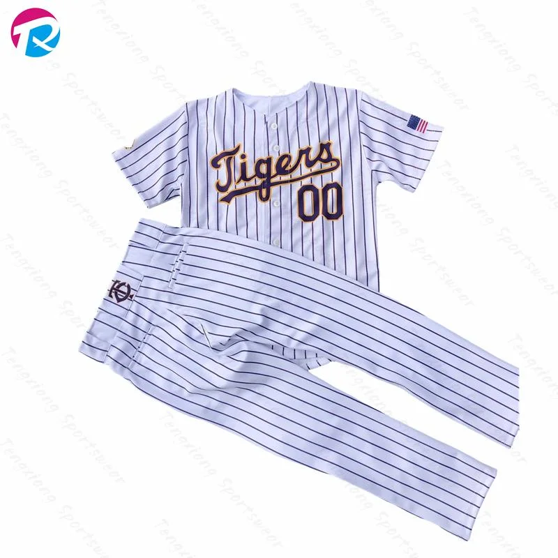 Personalizar bordado Béisbol estilo uniforme camisa al por mayor Beball en blanco barato Jersey