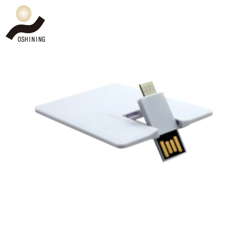 Customized Plastic OTG Type-C Credit Card USB Memory Drive 2.0 3.0