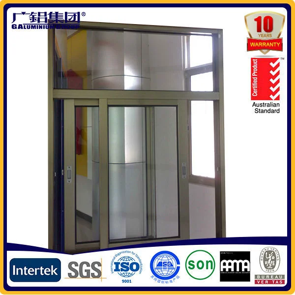 Ventana corredera de aluminio y vidrio barata con mosquitera