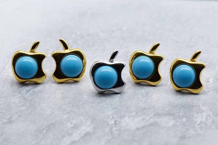 Wholesale/Supplier Lovely Fruit Apple Earring in Silver Jewelry for Man and Woman