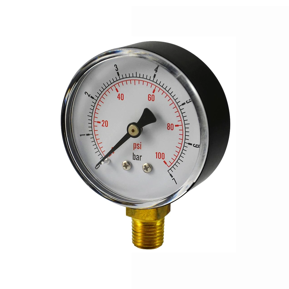 Promotion Water Pressure Gauge Dry Pressure Gauge Lower Mounting Plastic Pressure Gauge