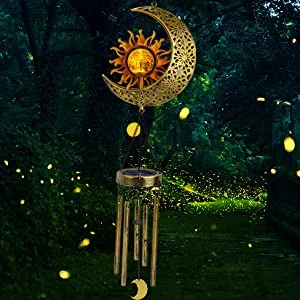 Startseite Dekoration Sonne Mond Solar Wind Glockenspiel Geschenk für Frau Mama