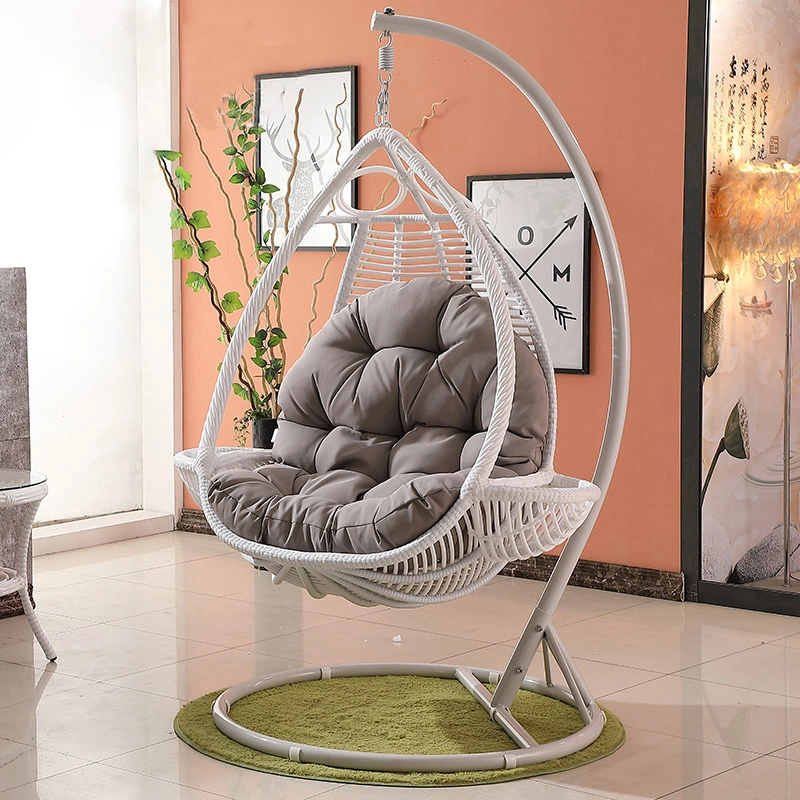 with Soft Cushion Weather Resistant Powder Coated Patio Garden Poolside Balcony Outdoor Patio Swing Chair Canopy Swing