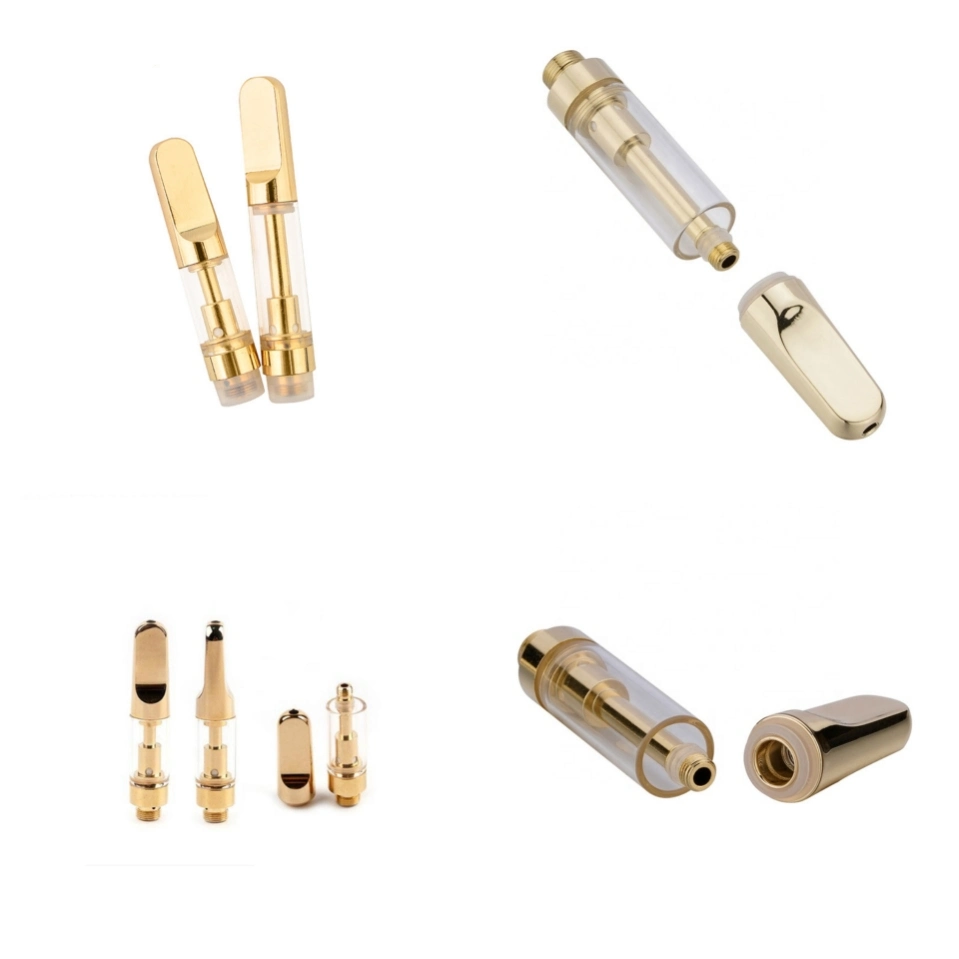 RW C13 Golden Color Ceramic Coil Flat Screwed Mouthpiece Leads Free Hhc Live Rosin Vape Carts Empty Cartridges 1 Gram Oil Disposable/Chargeable. 5ml Cartridge with Box