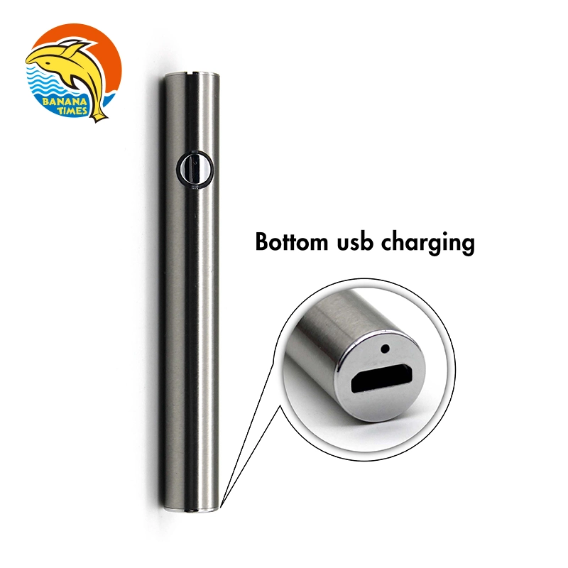 Wholesale/Supplier Price Custom Slim Preheat 510 Vape Battery USB-C Adjust Voltage Recharge 510 Thread Vape Pen Batteries for Hash Live Rosin Thick Oil