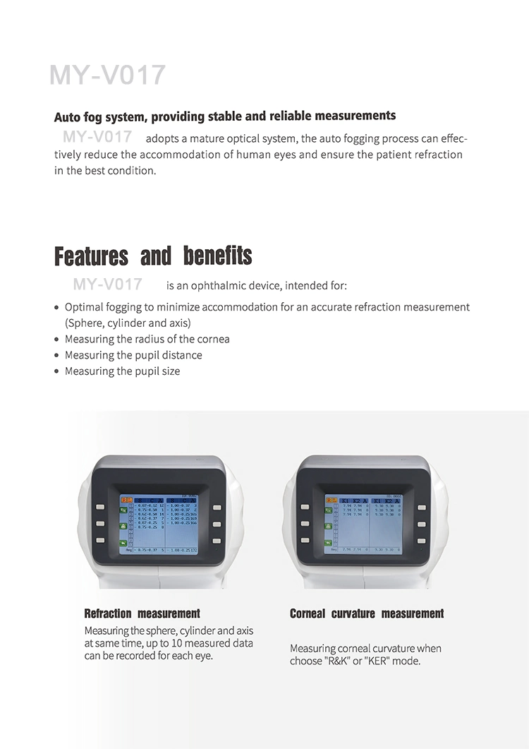 My-V016A Medical Ophthalmology Instruments Opotical Auto Refractometer Keratometer for Sale