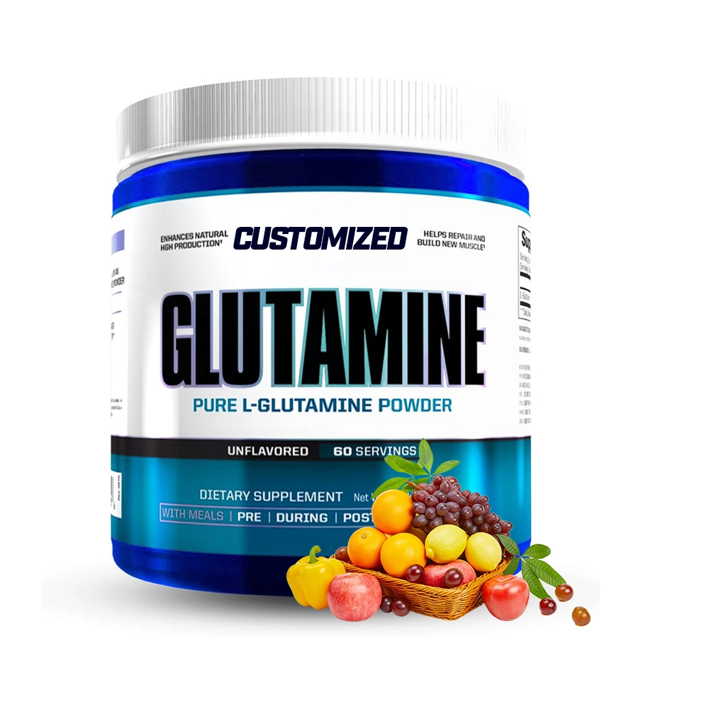 OEM Pure Glutamine prueba de polvo aumenta Post-entrenamiento recuperación de complemento deportivo Polvo de Glutamina de Pre-entrenamiento en polvo