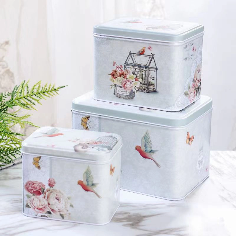 Latas de almacenamiento con tapas decorativas, Caja de regalo pequeña de caramelos de chocolate para favores de fiesta, regalos de calentamiento de la casa Nuevo hogar