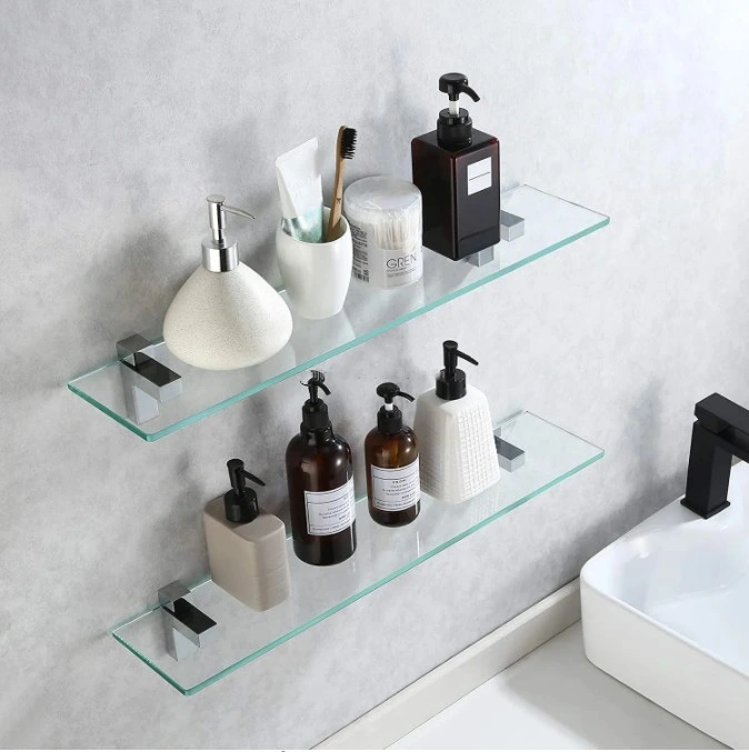 23.6 Inch Tempered Glass Shelf for Bathroom